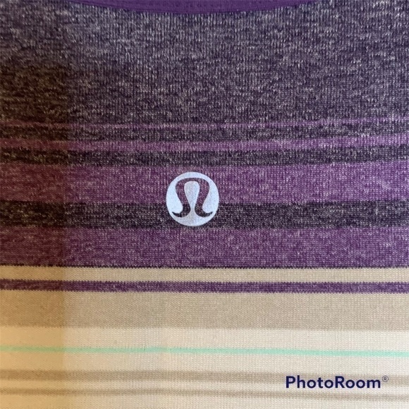 LULULEMON Purple Striped Tank Top - Picture 3 of 3